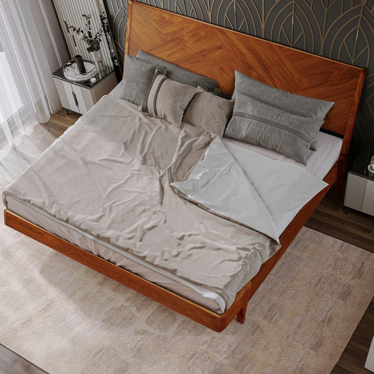 Rorns Gazelle Platform Bed Frame With Headboard for Ultimate Comfort