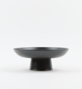 Matte Black Ceramic Footed Bowl