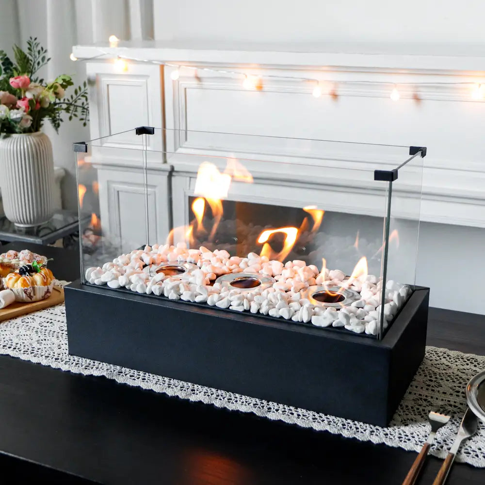 18''L Rectangular Large Tabletop Fire Pit