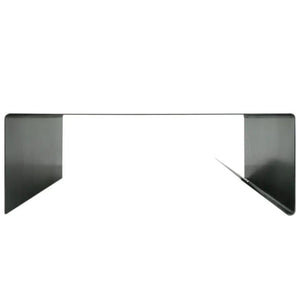 Rectangular metal coffee table with storage in raw steel, heavy-duty by Villohome