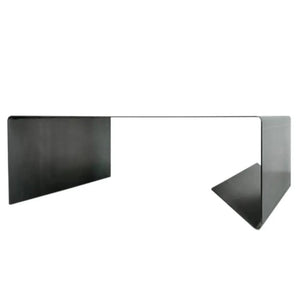 Villohome rectangular raw-steel coffee table with end-panel legs and minimalist top