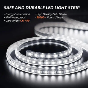 Round LED bathroom vanity mirror light strip with dimmable LEDs