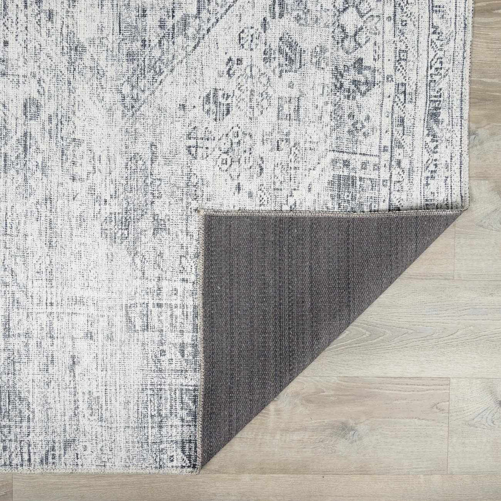 Barny Gray Blue Washable Rug