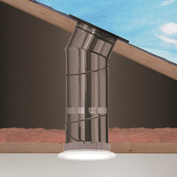 VELUX 14 in. Low Profile Flat Glass Rigid Sun Tunnel® Skylight With Solar Night Light