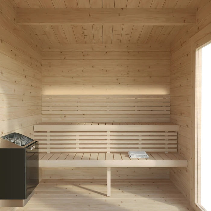 SAUNA EVOLUTION® Garden Series Outdoor Cabin Sauna Fits Up to 6 People Cabin 05