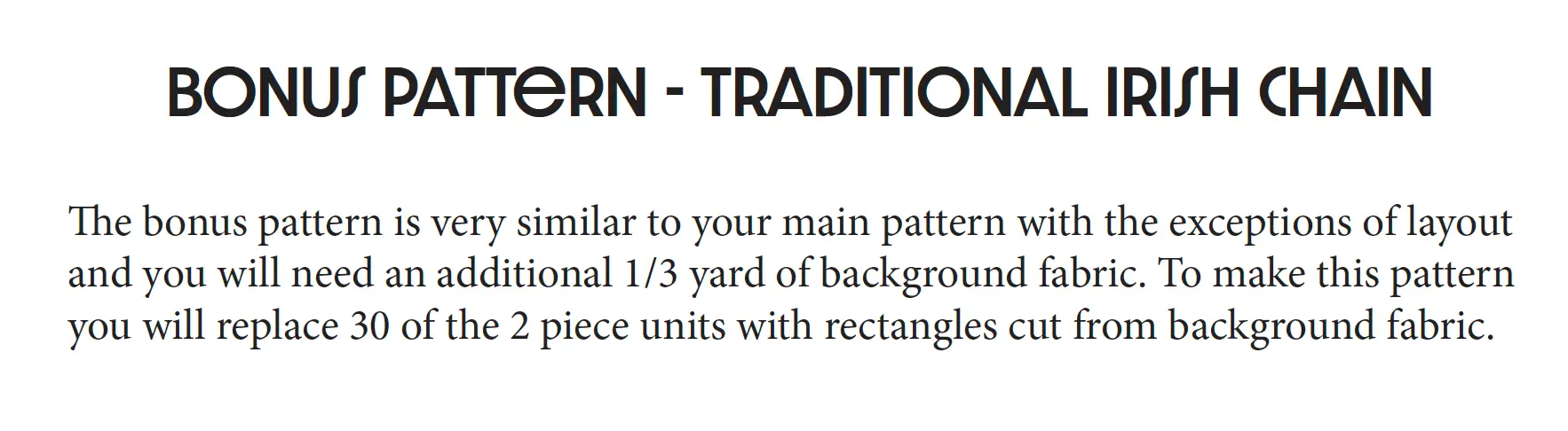 Shamrocks Table Runner Pattern by Block Party Quilt Co; sewing pattern; 2 patterns included; bonus Irish Chain.