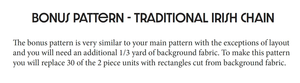 Shamrocks Table Runner Pattern by Block Party Quilt Co; sewing pattern; 2 patterns included; bonus Irish Chain.