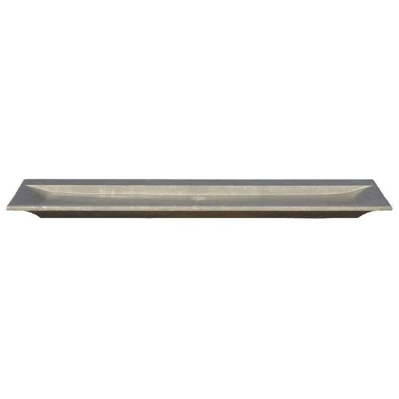 Villohome Seagrass Fossil Limestone rectangular above-counter bathroom sink, 48in L x 16in W x 2.5in H.