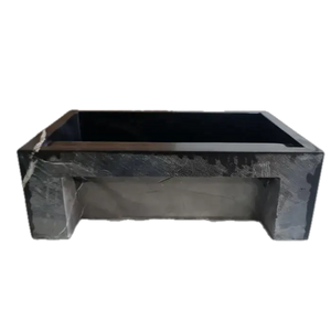 Toros Black Marble rectangular wall-mount bathroom sink by Villohome, 24in L x 16in W x 7in H
