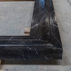 Toros Black Marble fireplace mantel, polished finish