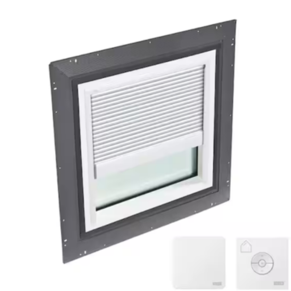 VELUX Fixed Self-Flashed Skylight Laminated LowE3 Glass - White Solar Powered Shade