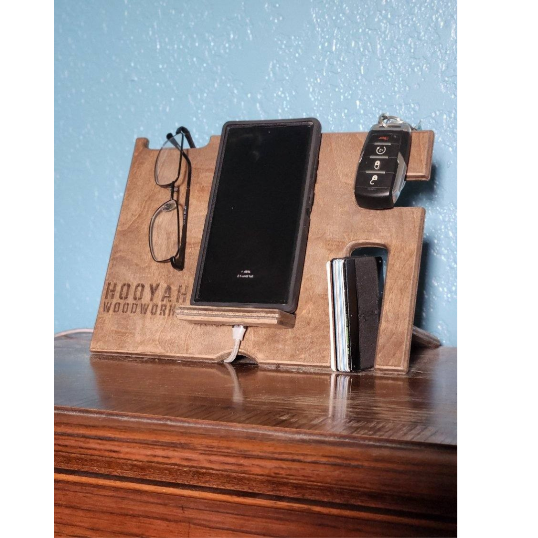 Night Stand Phone Docking / Charging Station Free Personalization