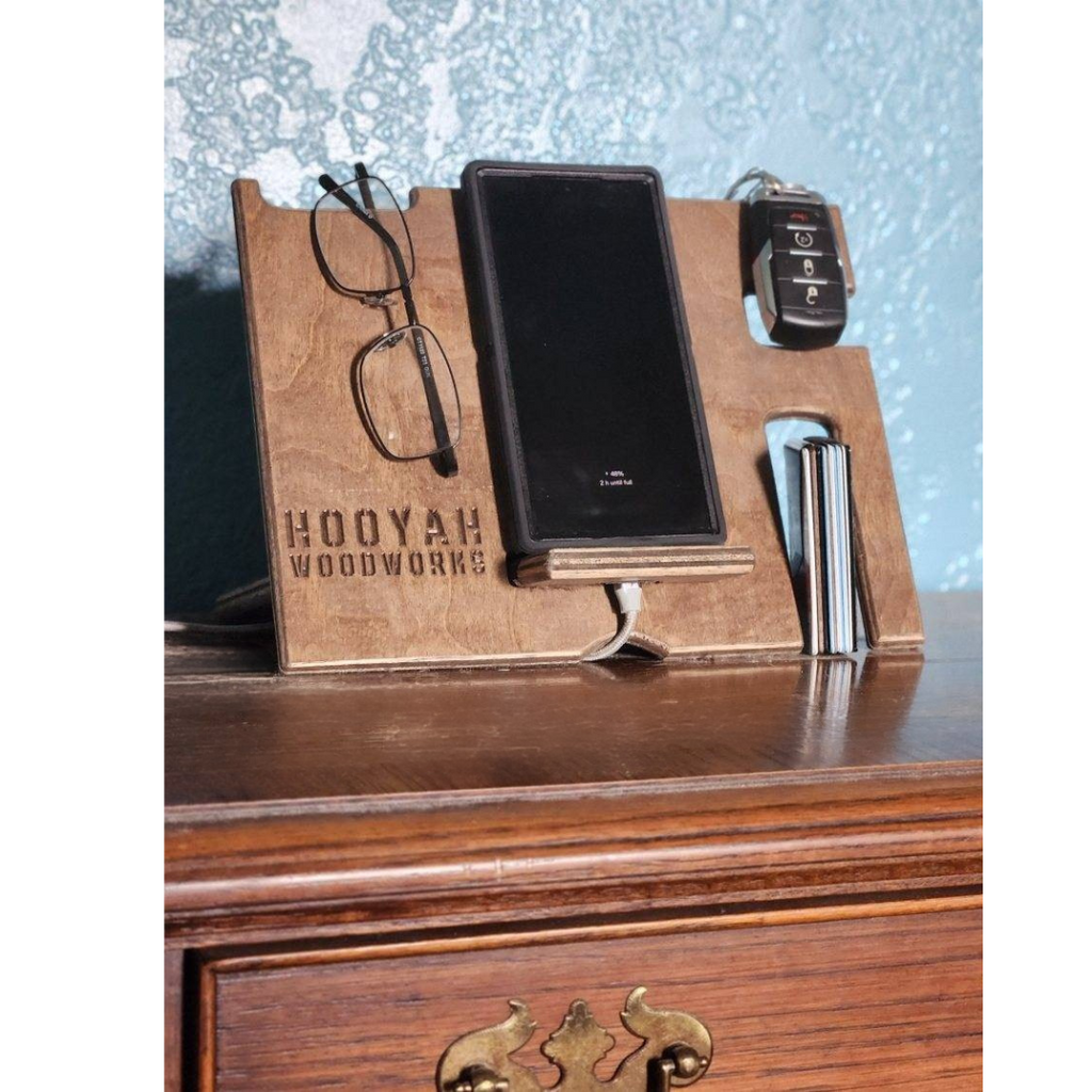 Night Stand Phone Docking / Charging Station Free Personalization
