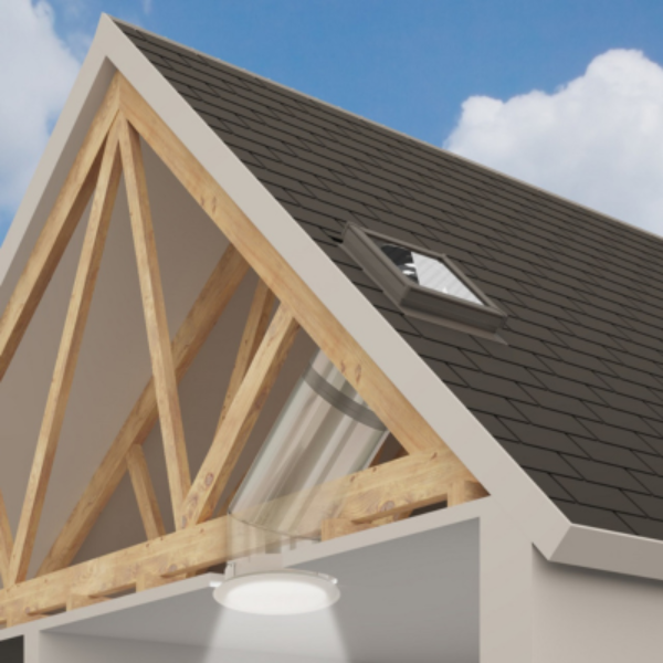 14 in. Curb Mount Rigid Sun Tunnel Skylight with Hurricane-Resistant Glass