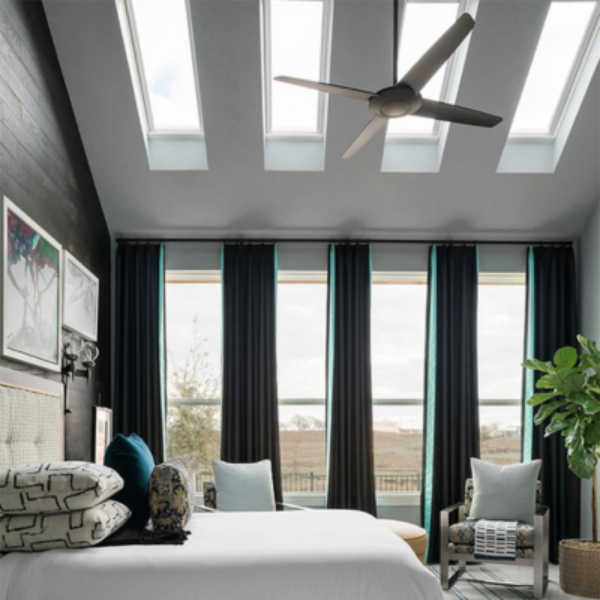 VELUX Fixed Curb Mount Skylight - White Solar Powered Shade