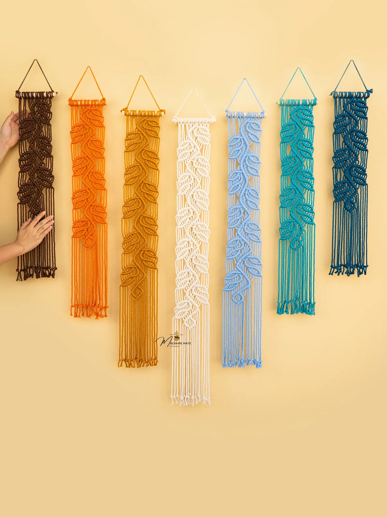 Vela Earth Blue Macrame Wall Hangings
