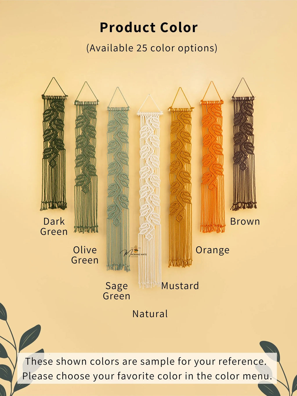 Vela Green Earth Macrame Wall Hangings