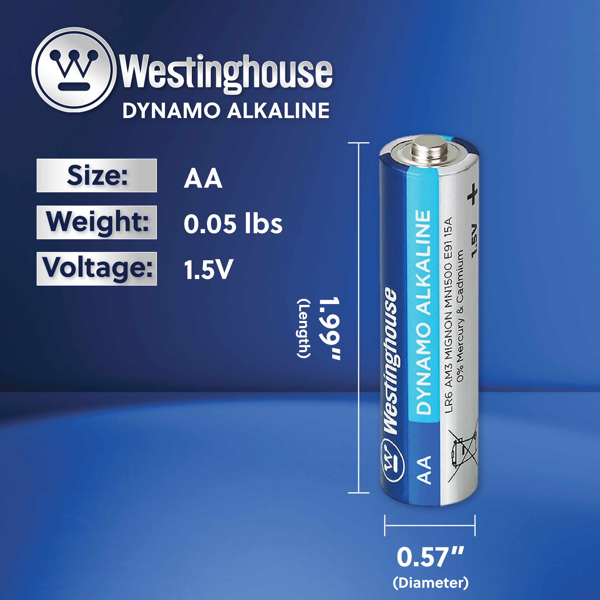 Westinghouse AA Dynamo Alkaline 96 Pack Box