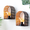 Set of 2-7"H Bird Bulb Wall Sconces Fairy Lights