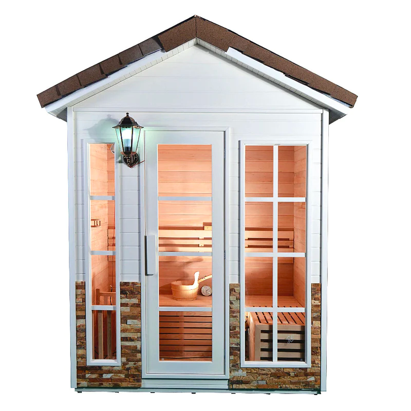 SAUNA EVOLUTION®  Garden Waterproof Traditional Sauna Steam Room Cabin 01