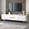 U-Can 78.7''Minimalist TV Stand for TVs up to 85 Inches, Modern Entertainment Center Media Console with 4 Spacious Cabinets for Living room(OLD SKU: SJ000125AAK)
