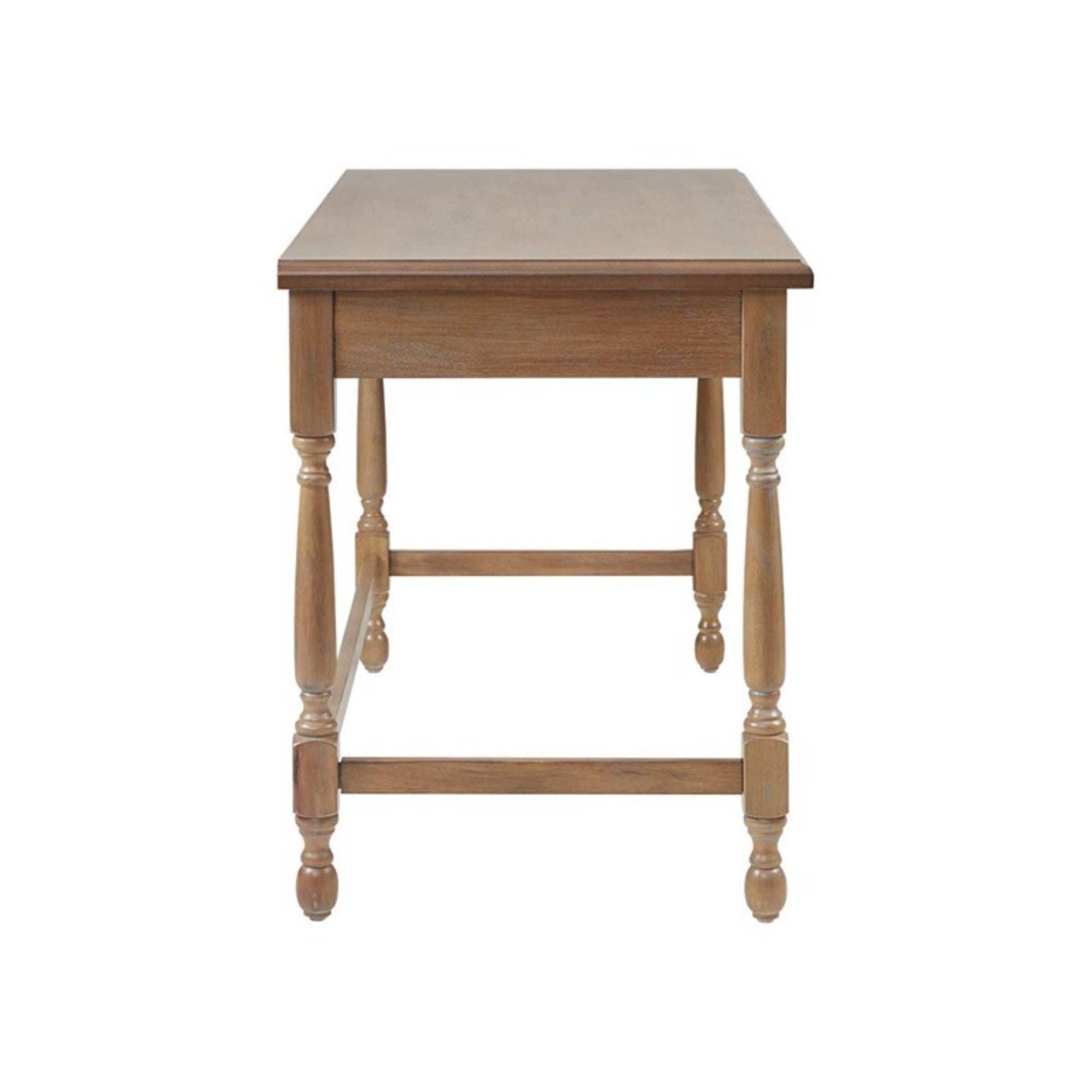 Tabitha Desk with Drawer and Turned Legs in Reclaimed Natural Finish