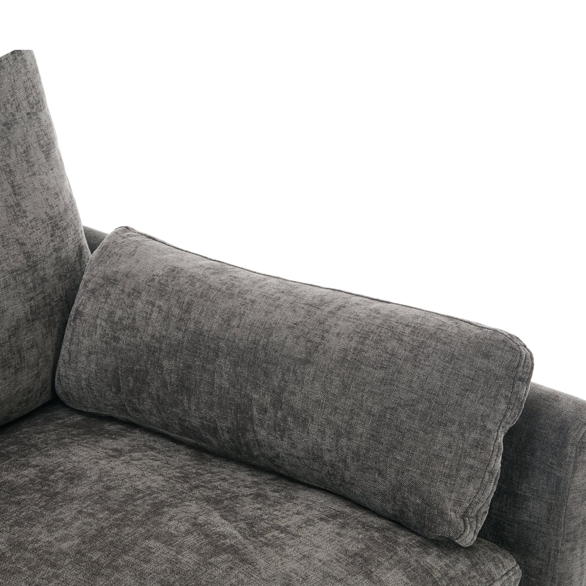 89'  Cozy Upholstered 3-seater Sofa Oversized Comfy Cloud Sofa Double Cushion 3-seater Sofa Plush Cushion Sofa Couch for Living Room, Grey
