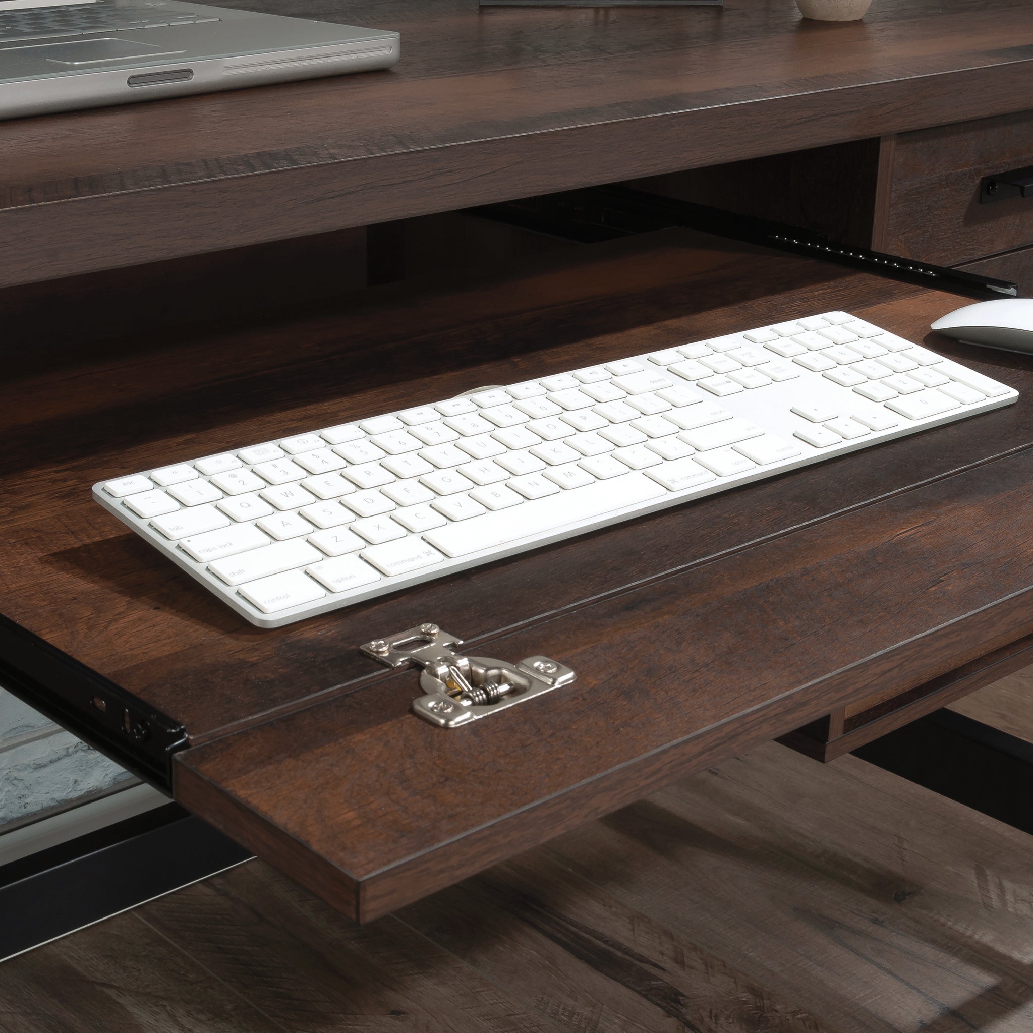 Computer Desk, Brown finish