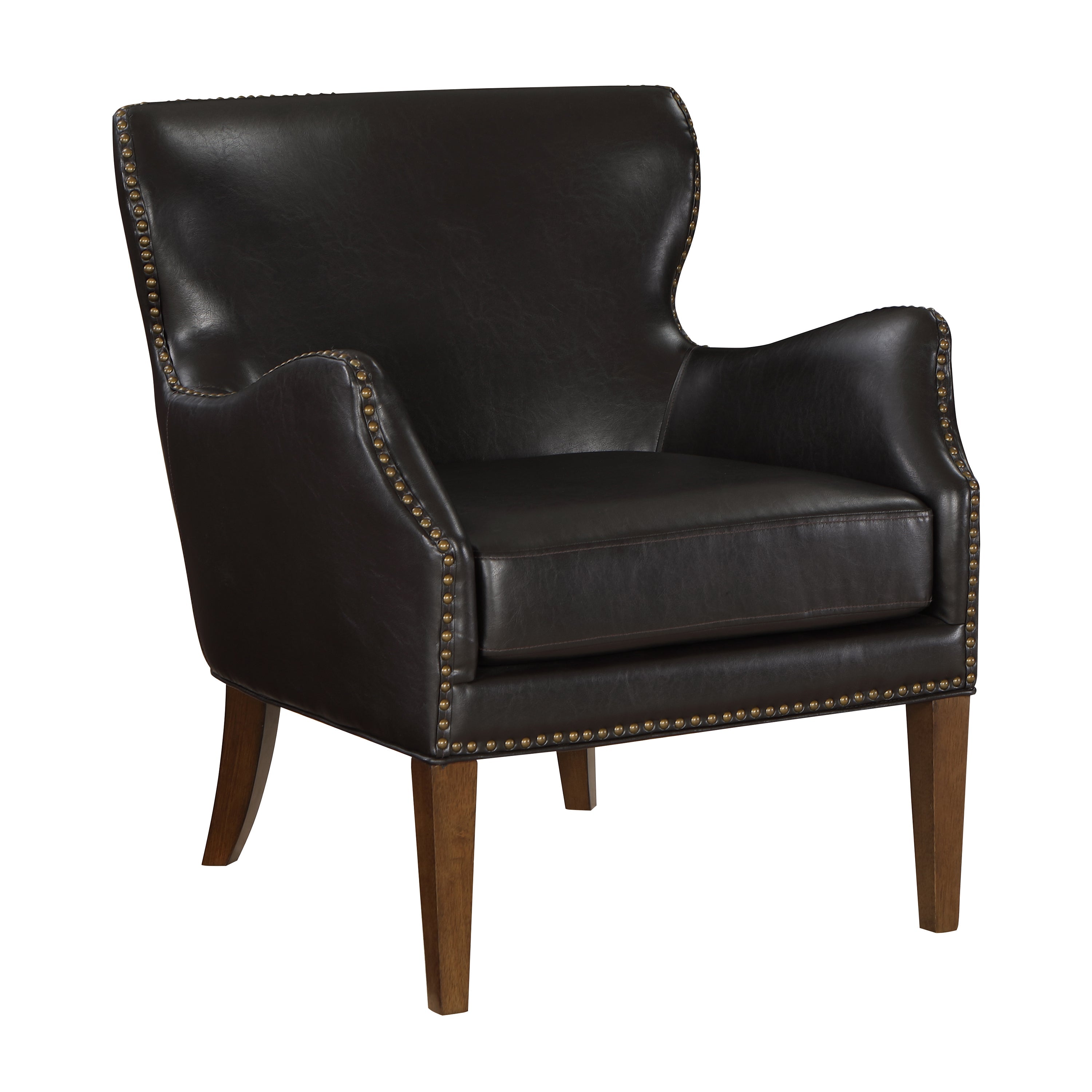 Daniela Deep Brown High Leg Slope Arm Chair