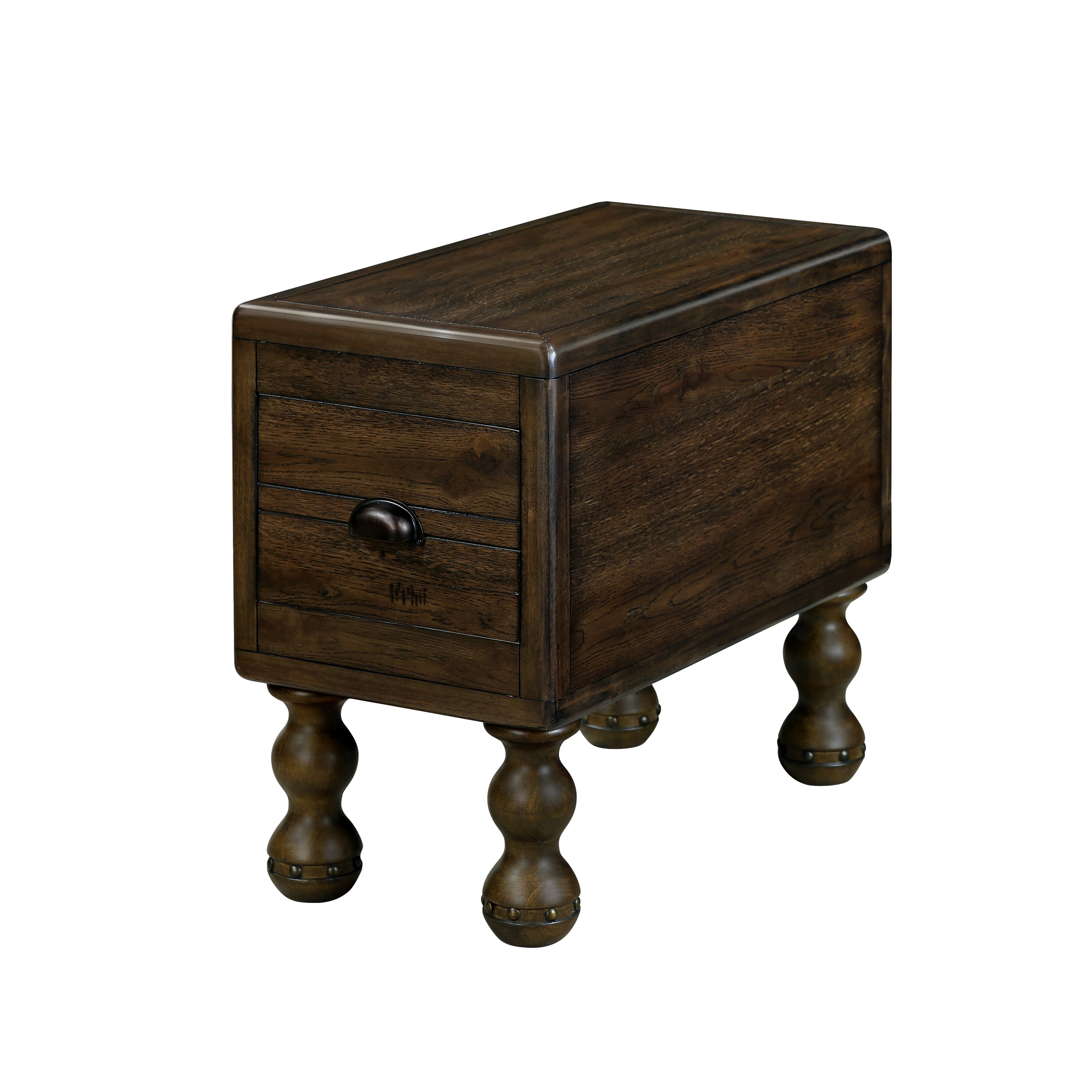 Rectangle Living Room Coffee Table Set,  3-Piece Solid Wood Living Room Table Set, 1 Coffee Table and 2 End Table, Wood Center Table Tea Table Set with Rivet Decoration Legs.Espresso