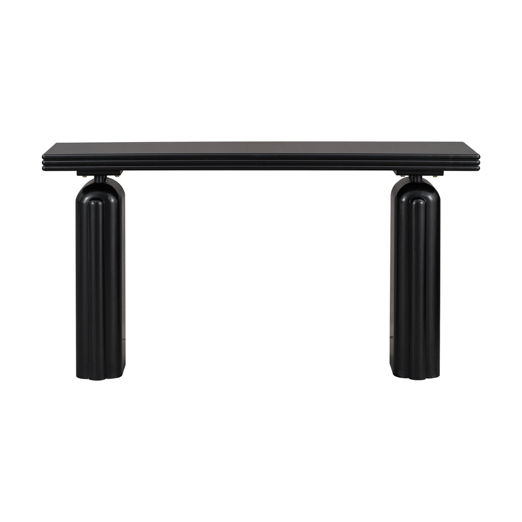 U_STYLE Chic, Elegant and Luxurious Acacia Veneer Console Table,Suitable for Entryway, Hallway, Living Room, Foyer, Corridor