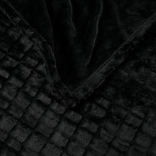 1 PCS 50x70' Oversized Faux Fur Heated Throw Black Texture