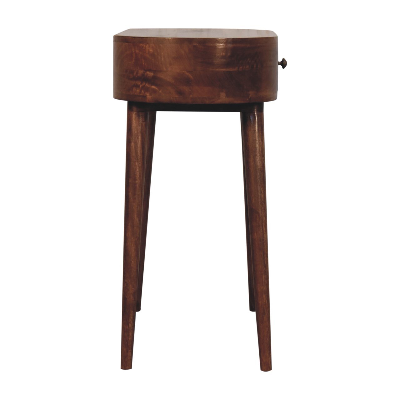 Solid Wood California Walnut Rounded Small Console Table