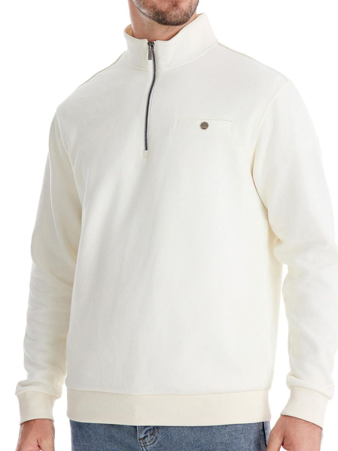 Quarter Zip Long Sleeve Sweatshirt