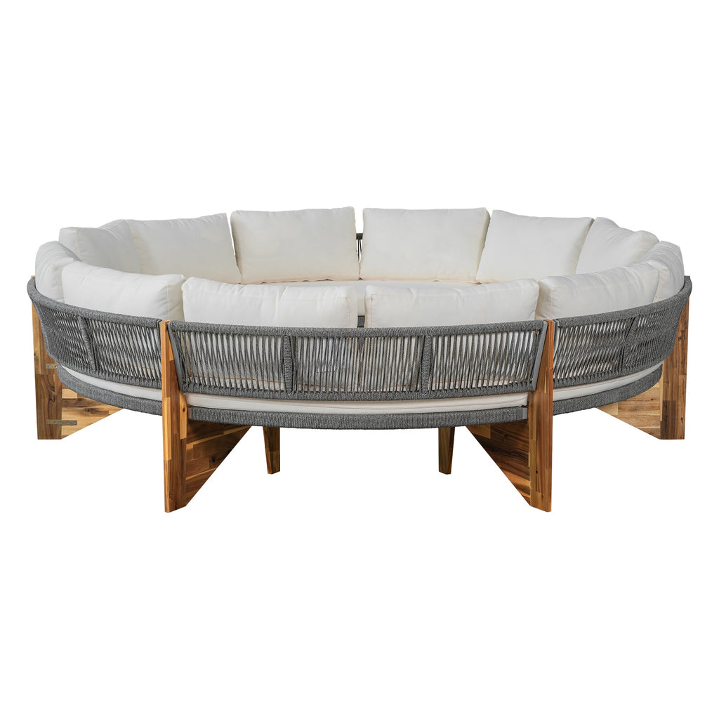 U_STYLE 6 - Person Outdoor Seating Group with Cushions and A Coffee Table(old sku:WY000379AAA)