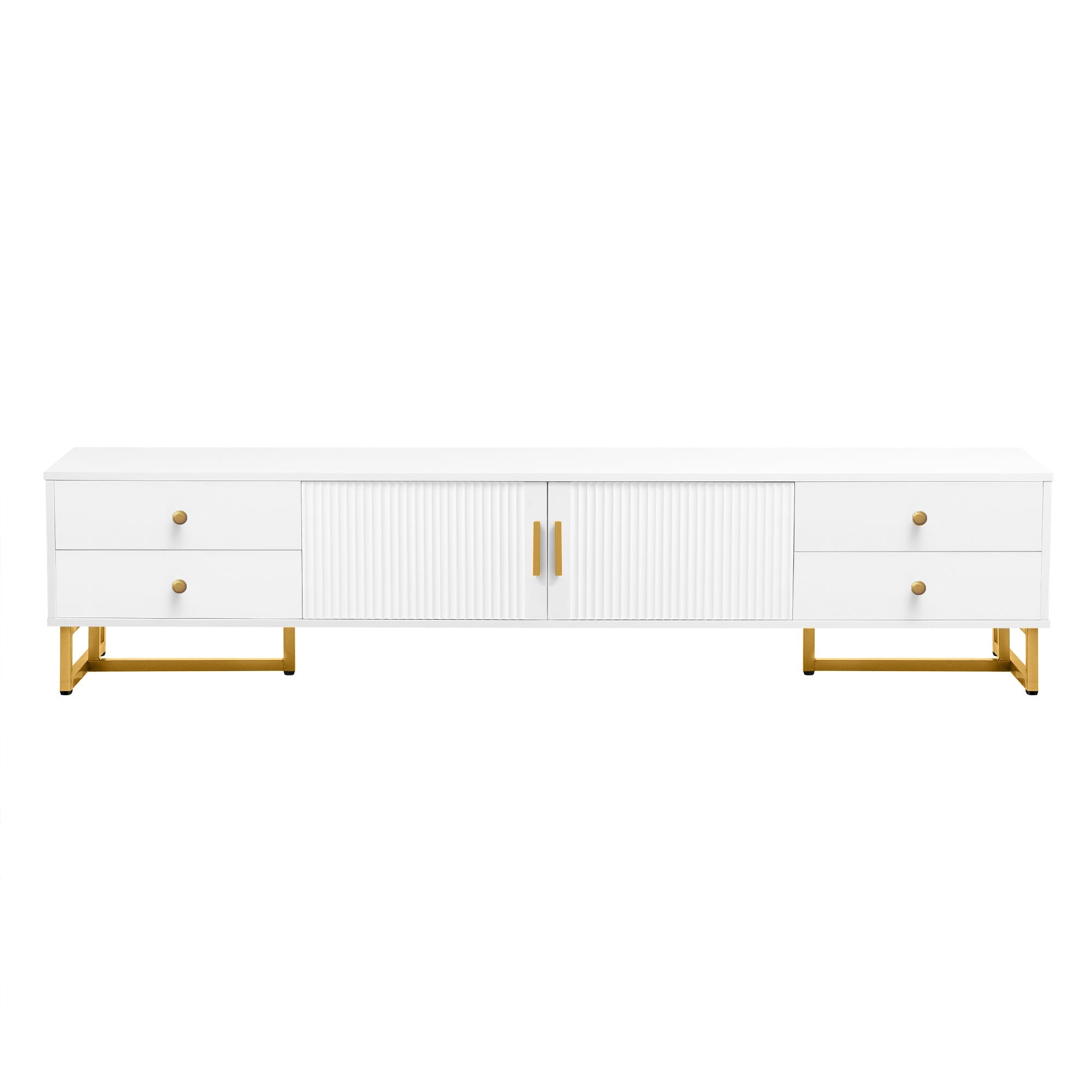 U-Can TV Stand for 65+ Inch TV, Entertainment Center TV Media Console Table, Modern TV Stand with Storage, TV Console Cabinet Furniture for Living Room(OLD SKU: WF530740AAK)