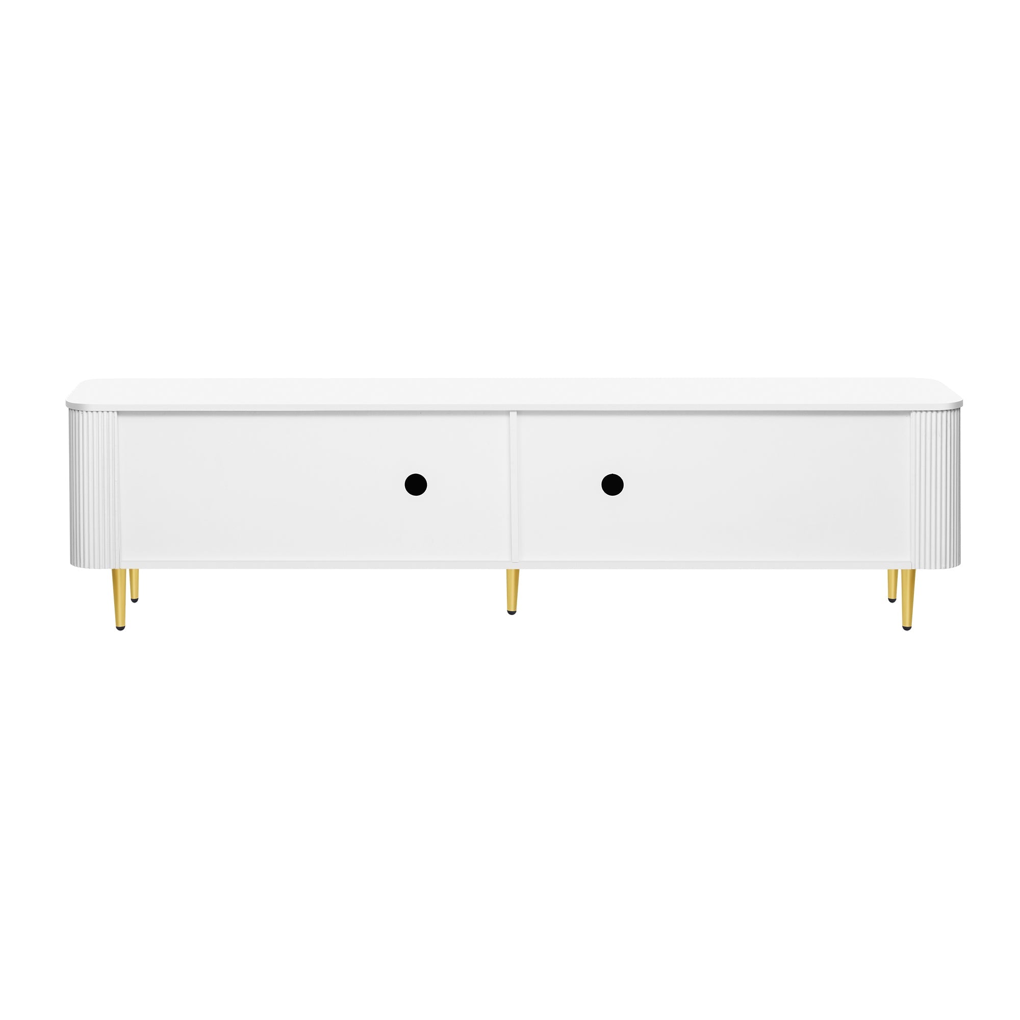 U-Can 78.7''Minimalist TV Stand for TVs up to 85 Inches, Modern Entertainment Center Media Console with 4 Spacious Cabinets for Living room(OLD SKU: SJ000125AAK)