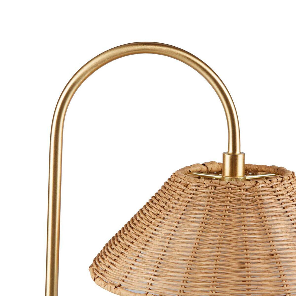 Rattan Weave Shade Table Lamp Gold/Natural See below