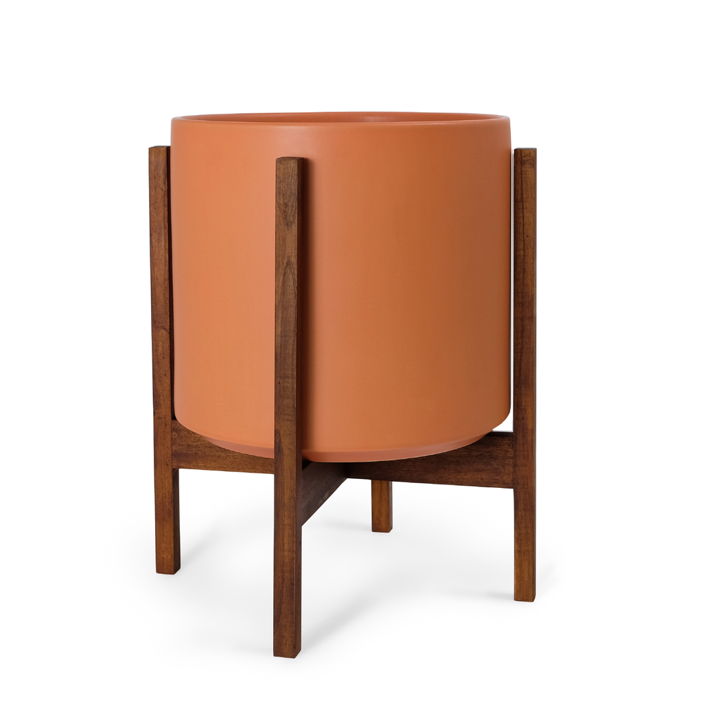 Solid Goods Ceramic Cylinder– With or Without Mahogany Stand