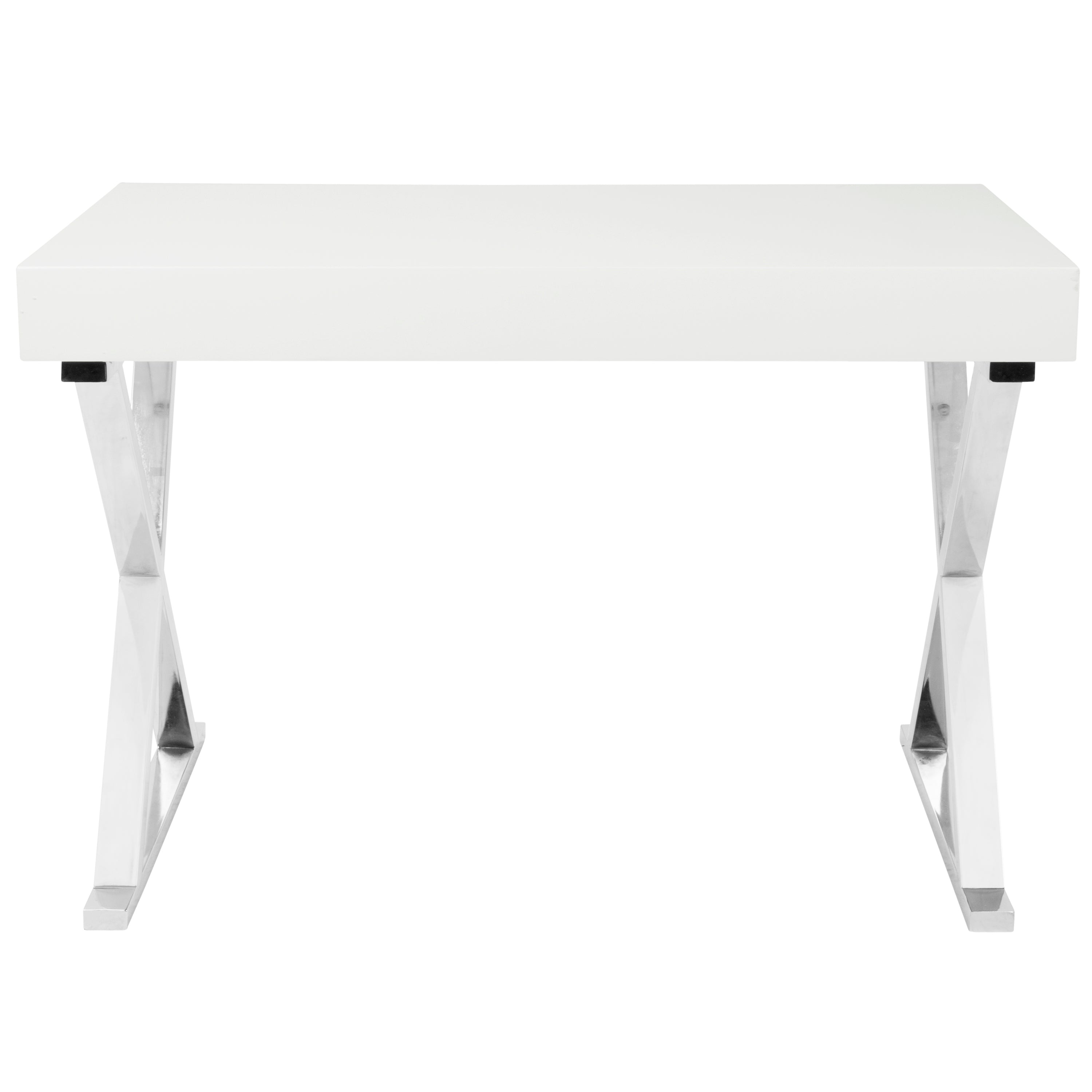 Luster Contemporary Desk in White by LumiSource