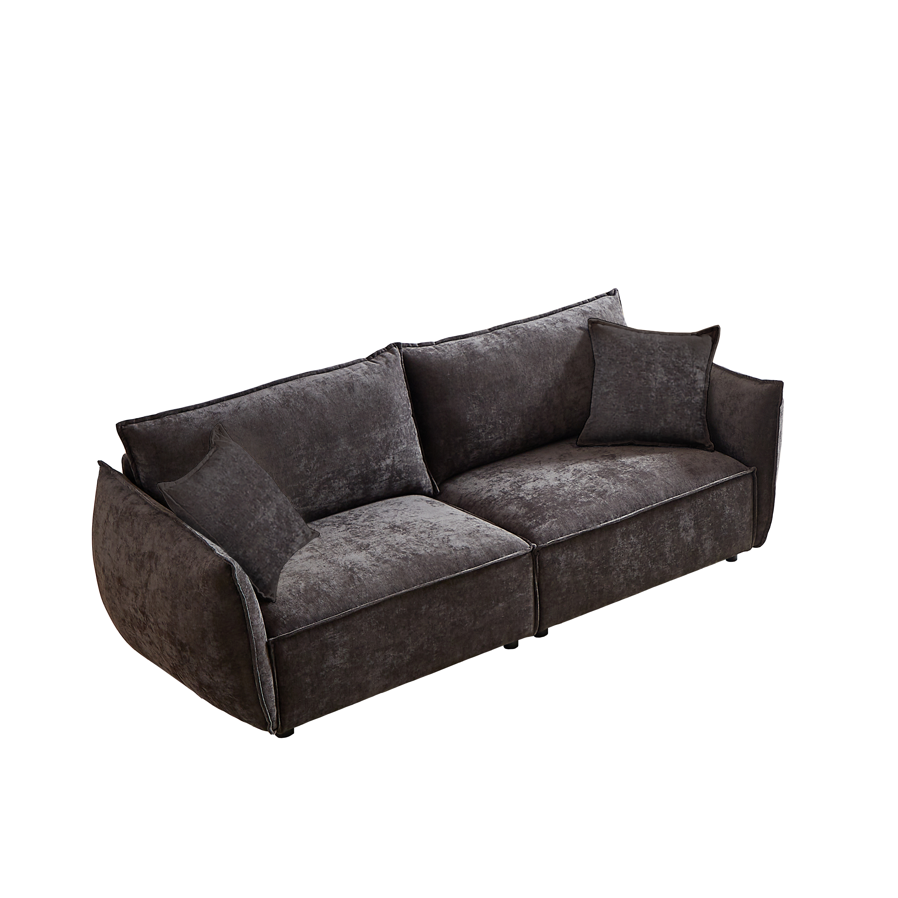 3-Seater + 3-Seater Combo Sofa Modern Living Room Sofa, Linen Fabric Sofa, Wooden Frame with 4 Pillows, Apartment Sofa Furniture