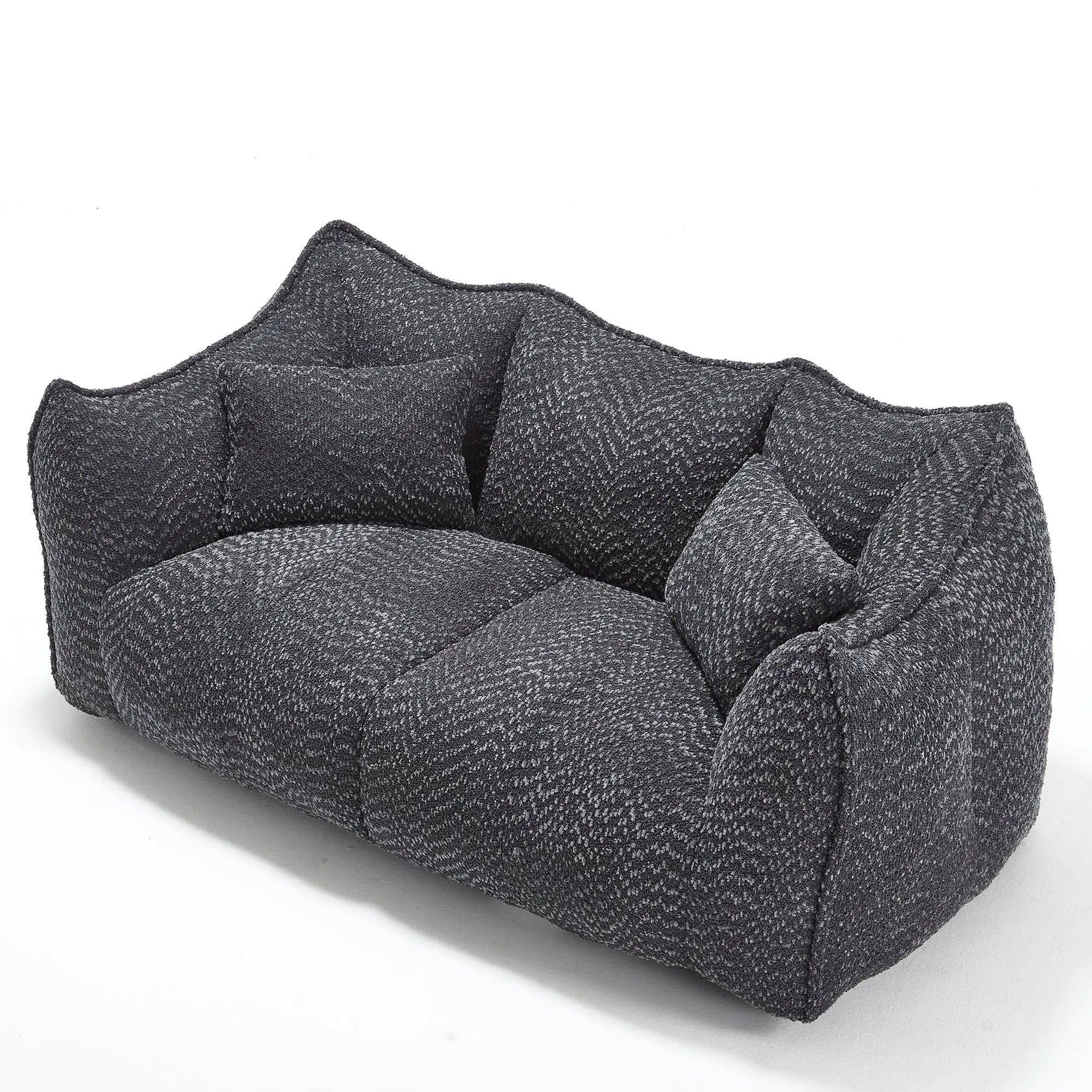Comfortable Dual Beanbag Chair With High Resilience Foam Core For 2 People