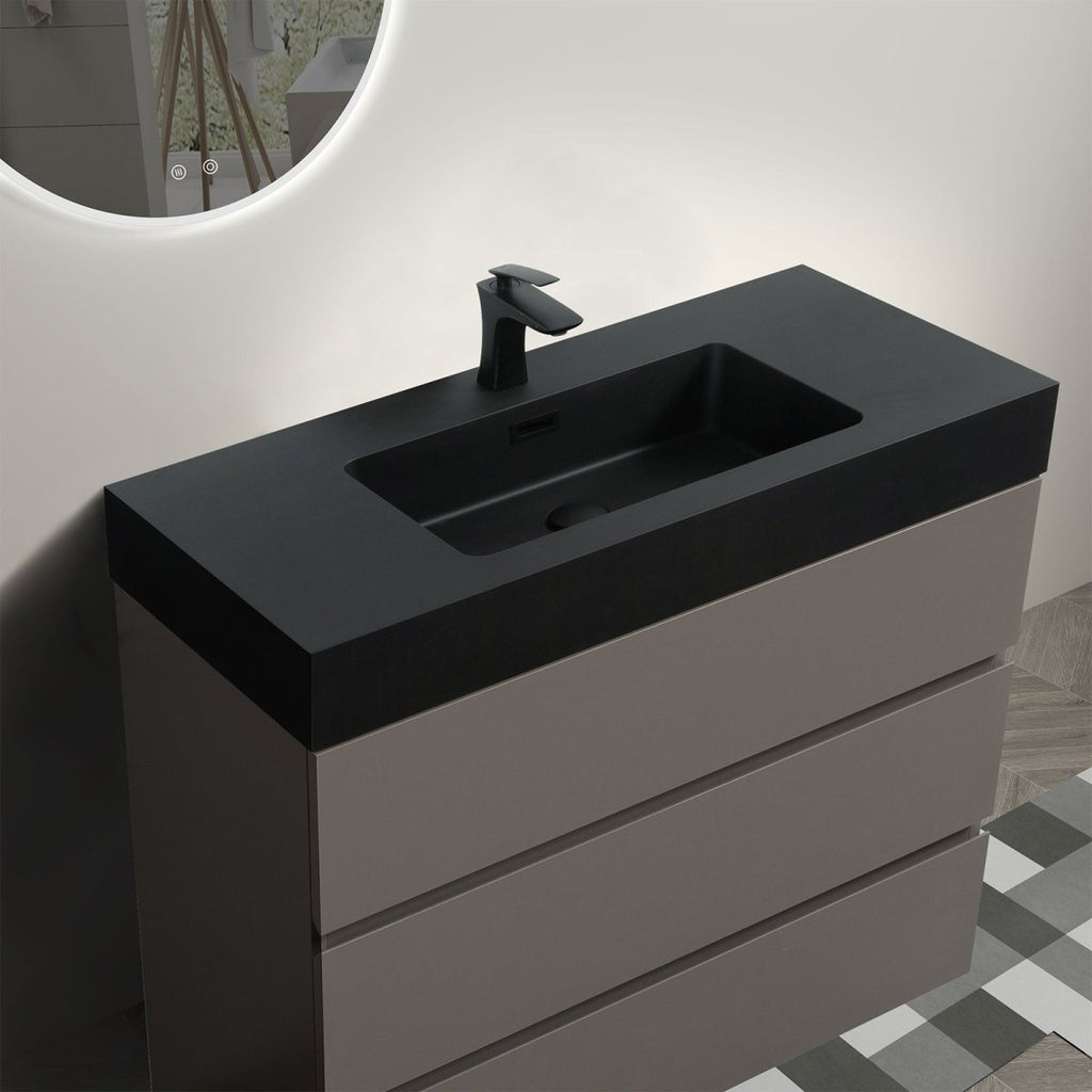 Alice 36 Inch Premium Modern Freestanding One-Piece Bathroom Vanity Set Without Drain And Faucet (SAK71364)