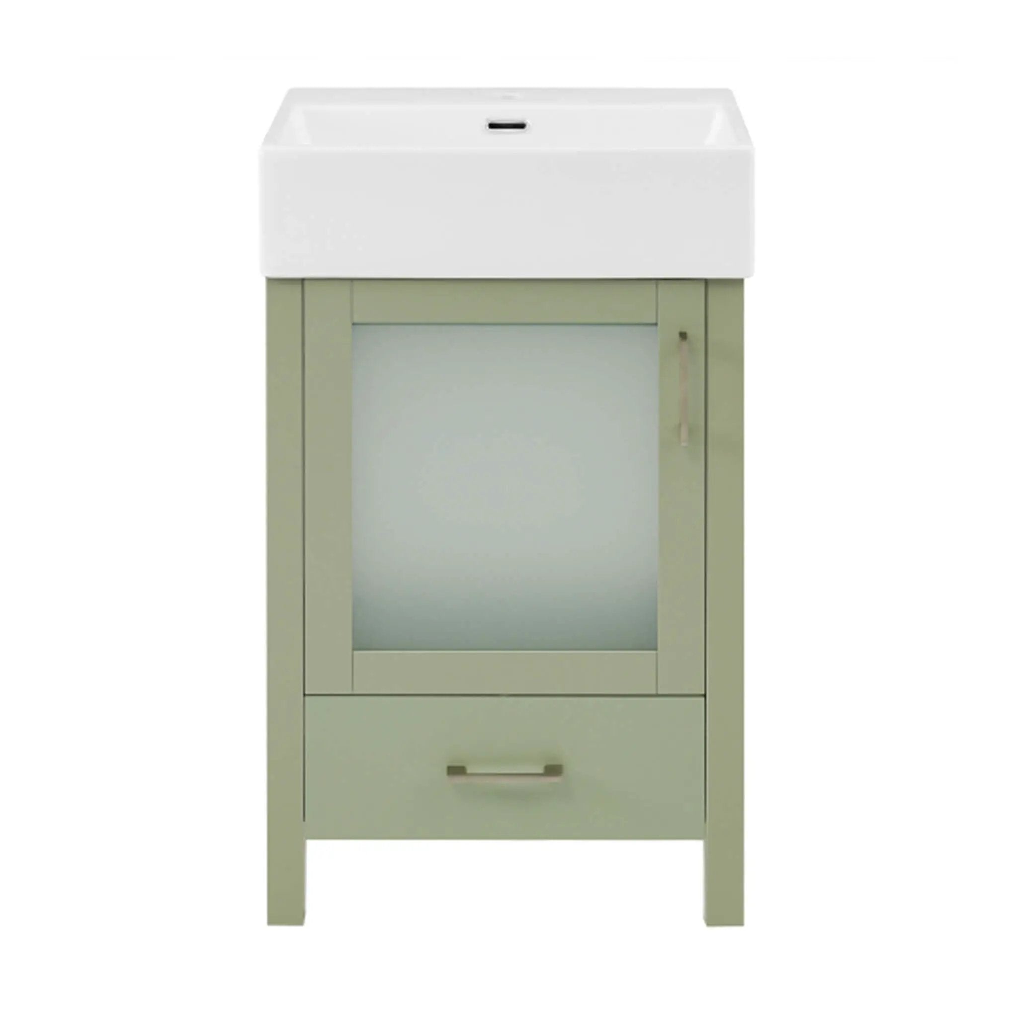 Alora 20-Inch Modern Bathroom Vanity With Ceramic Sink And Storage Cabinet (SAK39851)