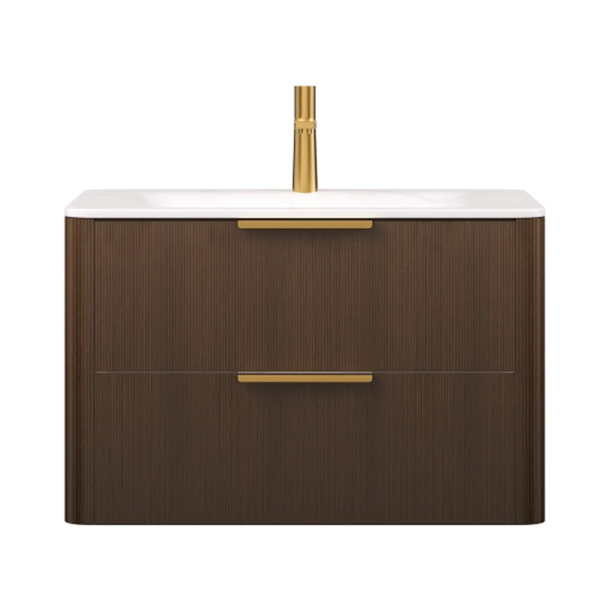 Alora Luxury 30/36-Inch Sintered Stone Floating Bathroom Vanity With Sink (SAK62871)