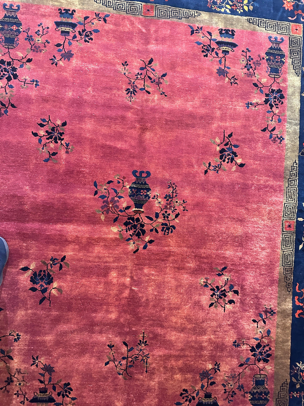 Antique Nicholas Chinese Art Deco Rug - 8'2" X 9'9"