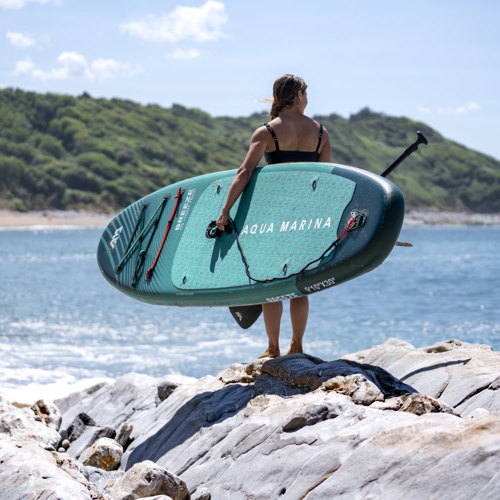 Aqua Marina Breeze BT-23BRP Green Compact Inflatable SUP With Drop Stitch Light Technology, 9FT (SAK68745)