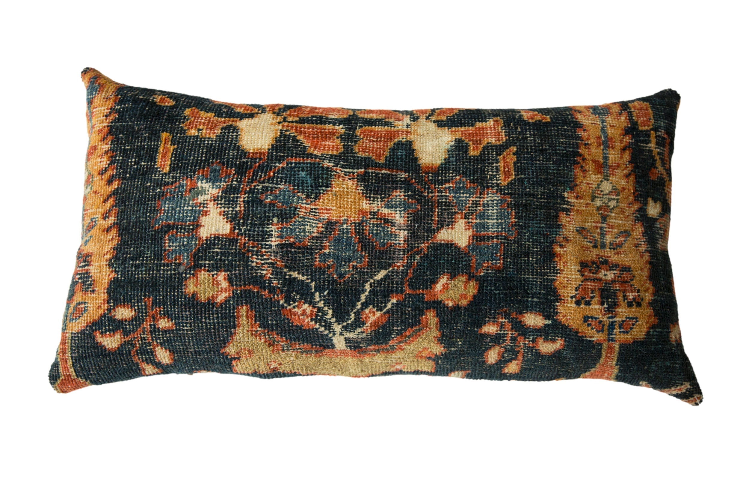 Antique Ziegler Mahal Rug Fragment Pillow