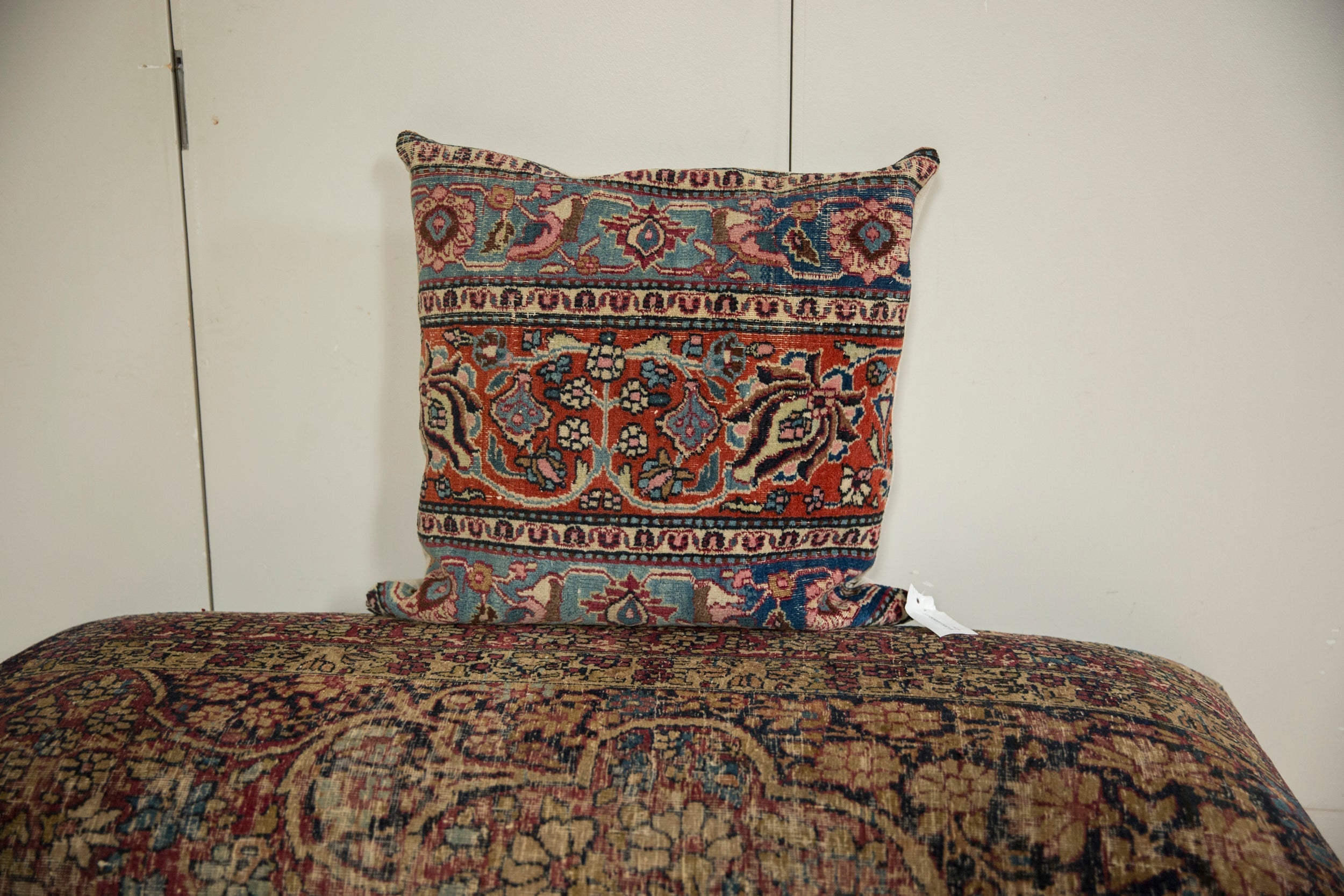Vintage Meshed Rug Fragment Pillow