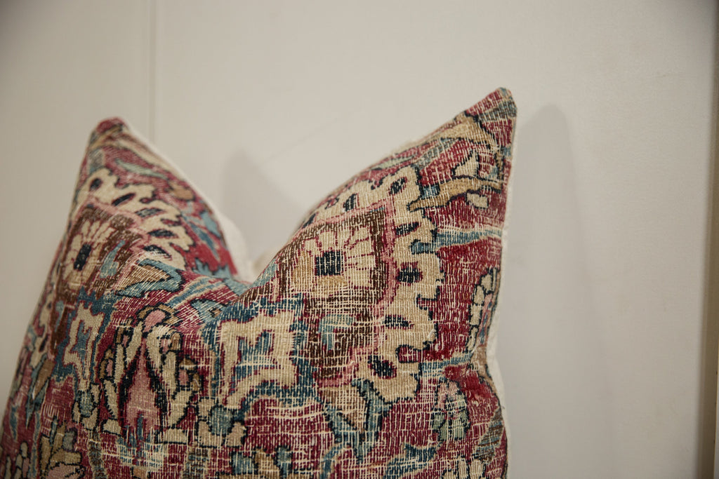 Vintage Meshed Rug Fragment Pillow